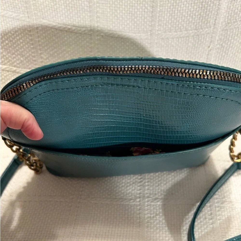 BETSEY JOHNSON Teal Crossbody Bag with Textured Finish